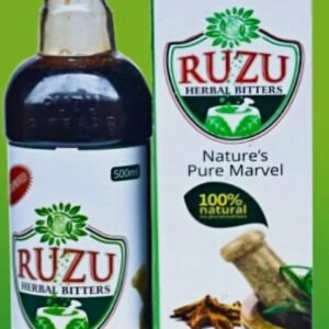 RUZU Herbal Bitters Liquid 500 mL, 100% Natural Oral Detox Before Breakfast